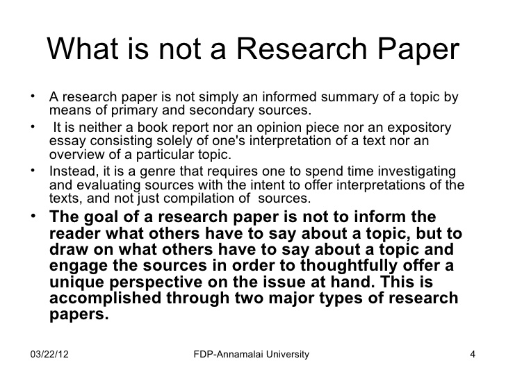 how to write a research paper on a book