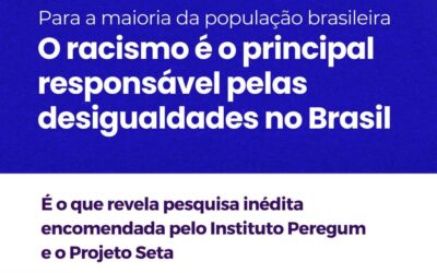 Pesquisa inédita encomendada pelo Projeto Seta e Instituto Peregum revela racismo como principal fator de desigualdades